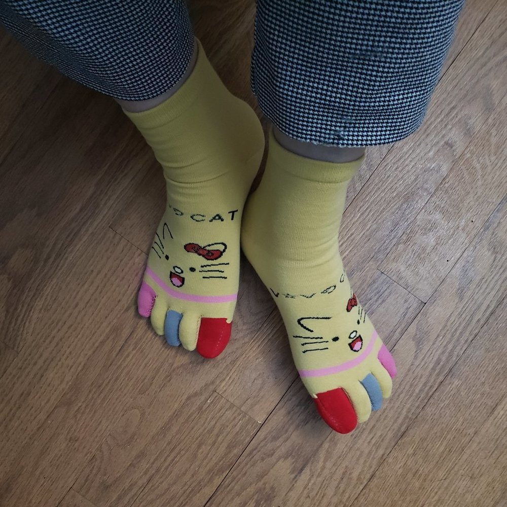 2 pairs five toes socks